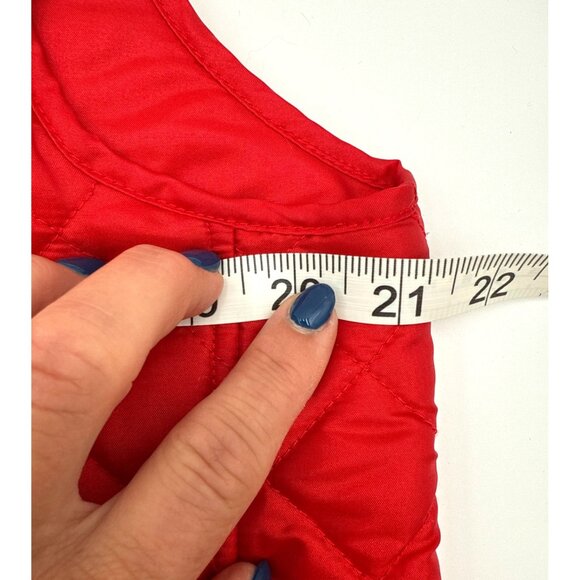 Chico’s Size 2 Red Quilted Vest Double Zipper Lined Teacher School Casual - Picture 8 of 14